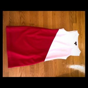 Red and white dress